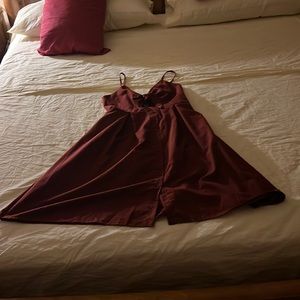 Amazon Dress Burgundy Button Up Dress